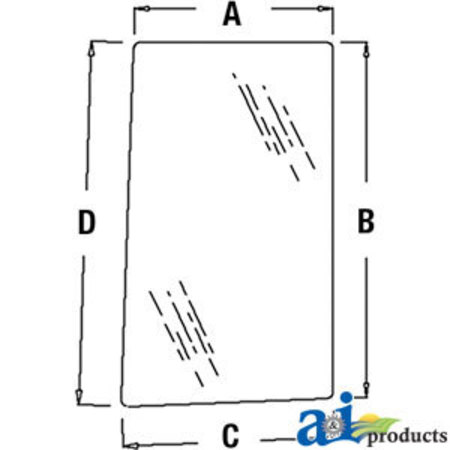 A & I PRODUCTS Glass (LH) 38" x30.5" x6" A-R96194